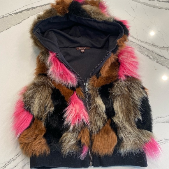 Imoga Girls Faux Fur Vest Size 4 - Picture 1 of 7